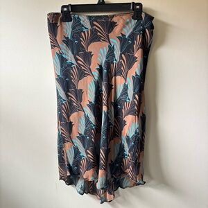 Worthington Silk Floral Midi Skirt